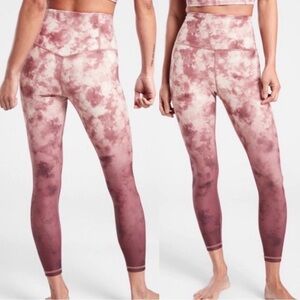 *NWT* Athleta Pink Tie-Dye Elation 7/8 Tights - L